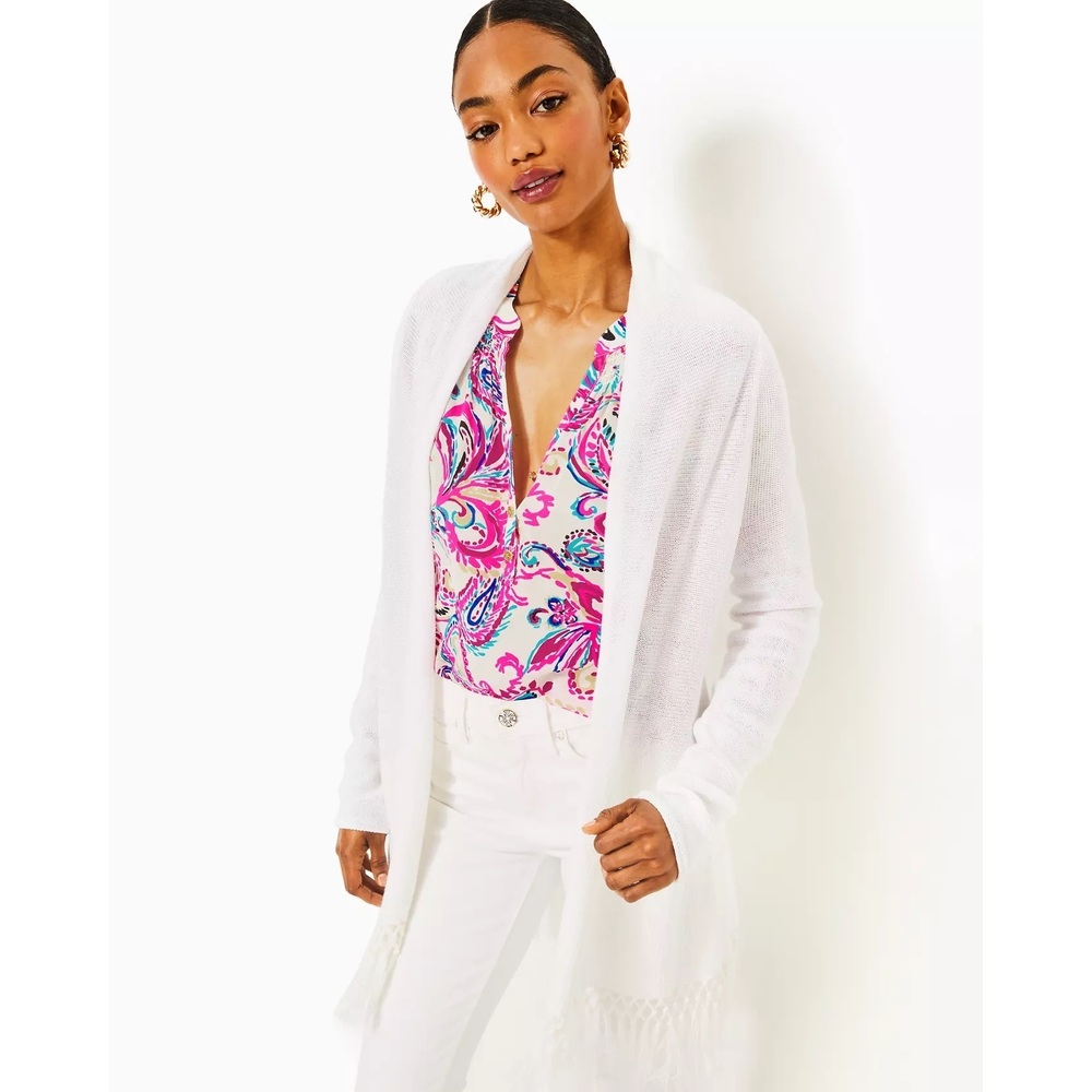 EUC Lilly Pulitzer white Tatum cardigan